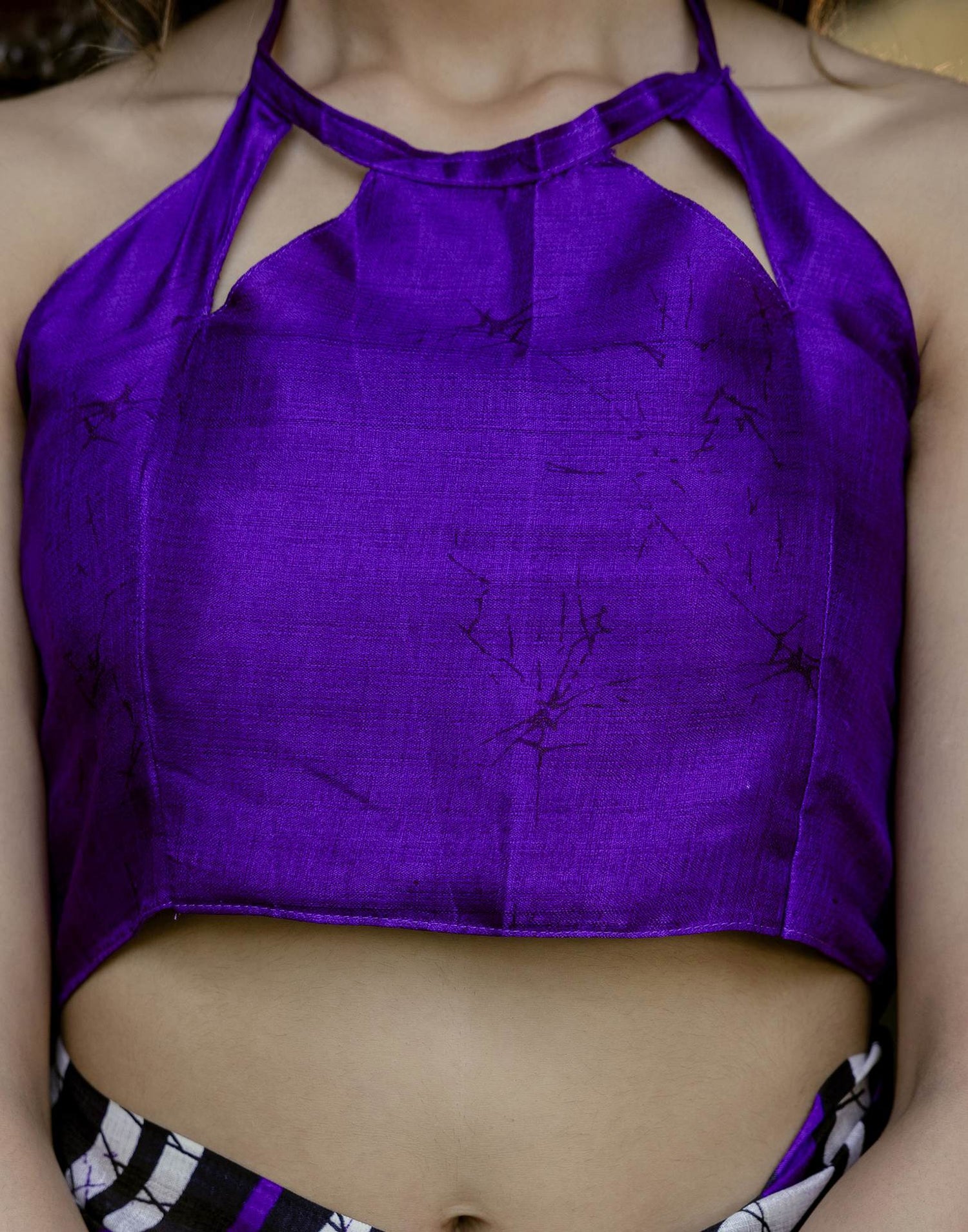 Purple Khadi Printed Saree