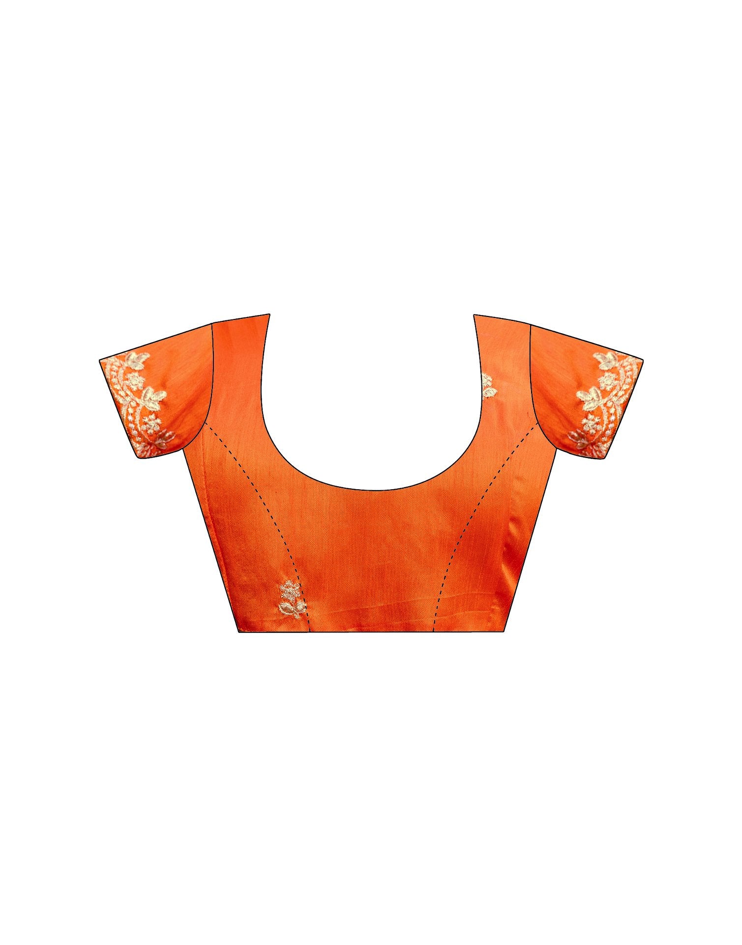 Orange Georgette Printed Laheriya Saree