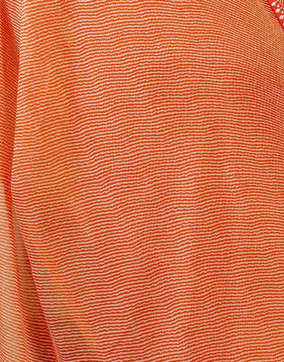 Orange Georgette Printed Saree