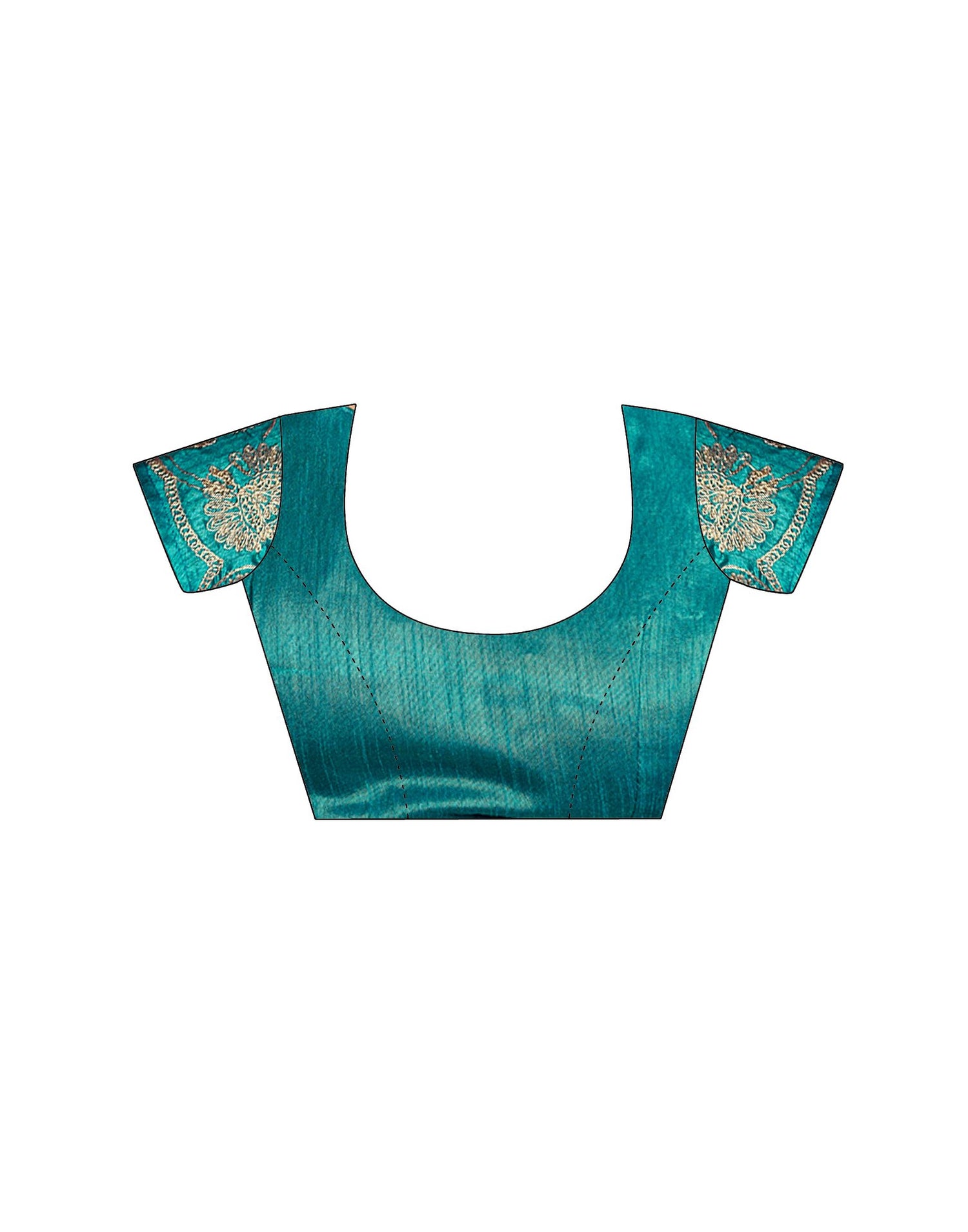 Teal Blue Georgette Bandhani Printed Saree