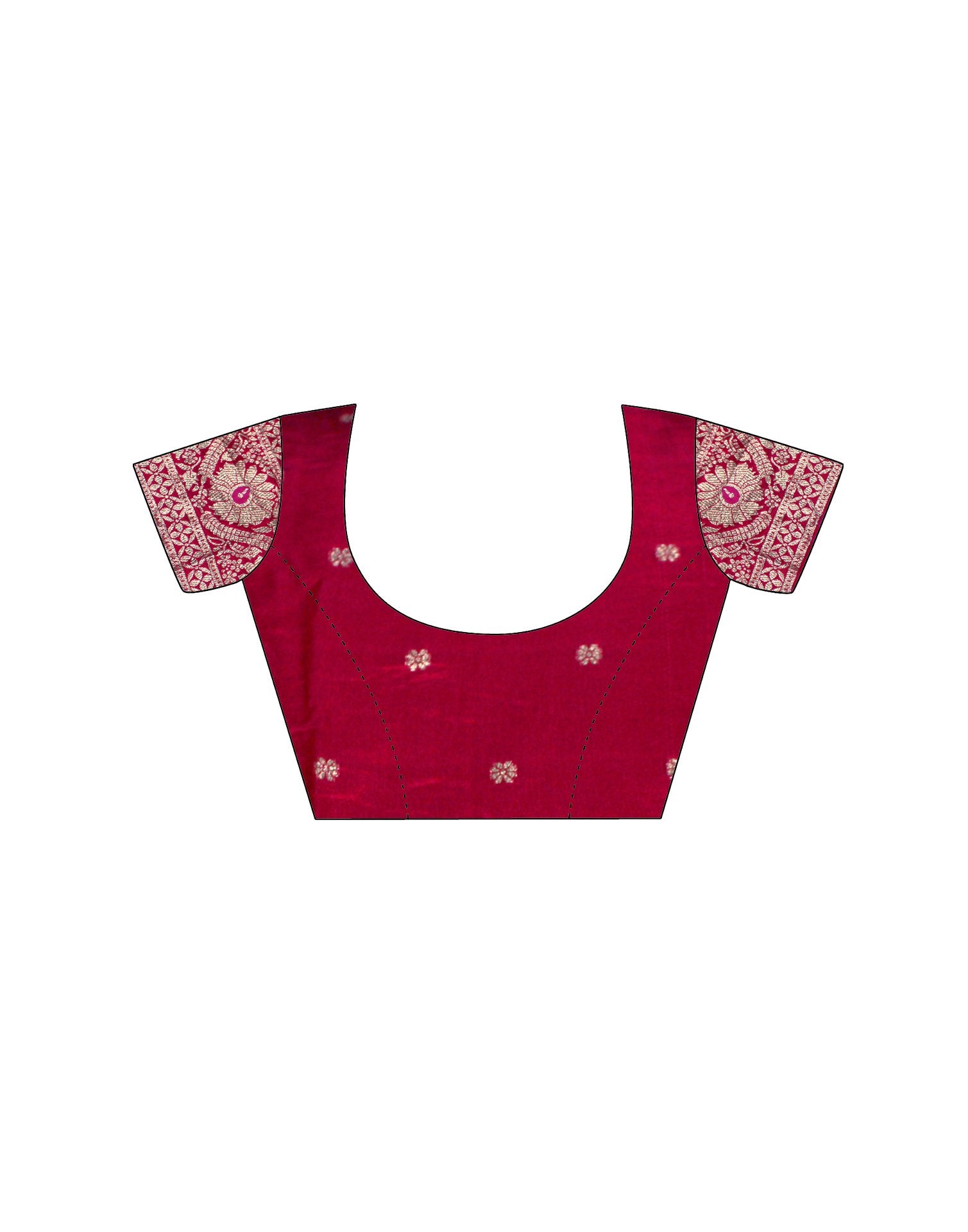 Rani Pink Silk Woven Banarasi Saree
