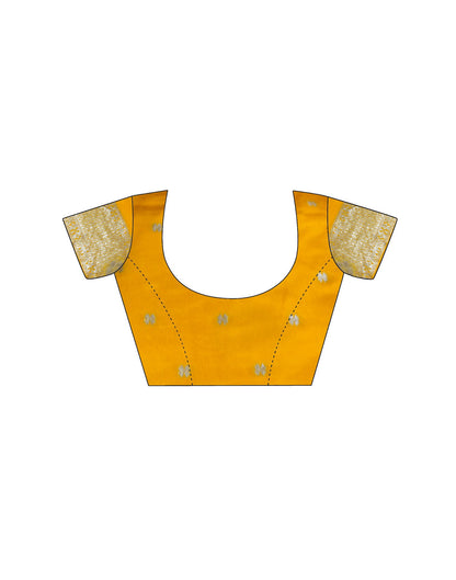Yellow Silk Woven Banarasi Saree