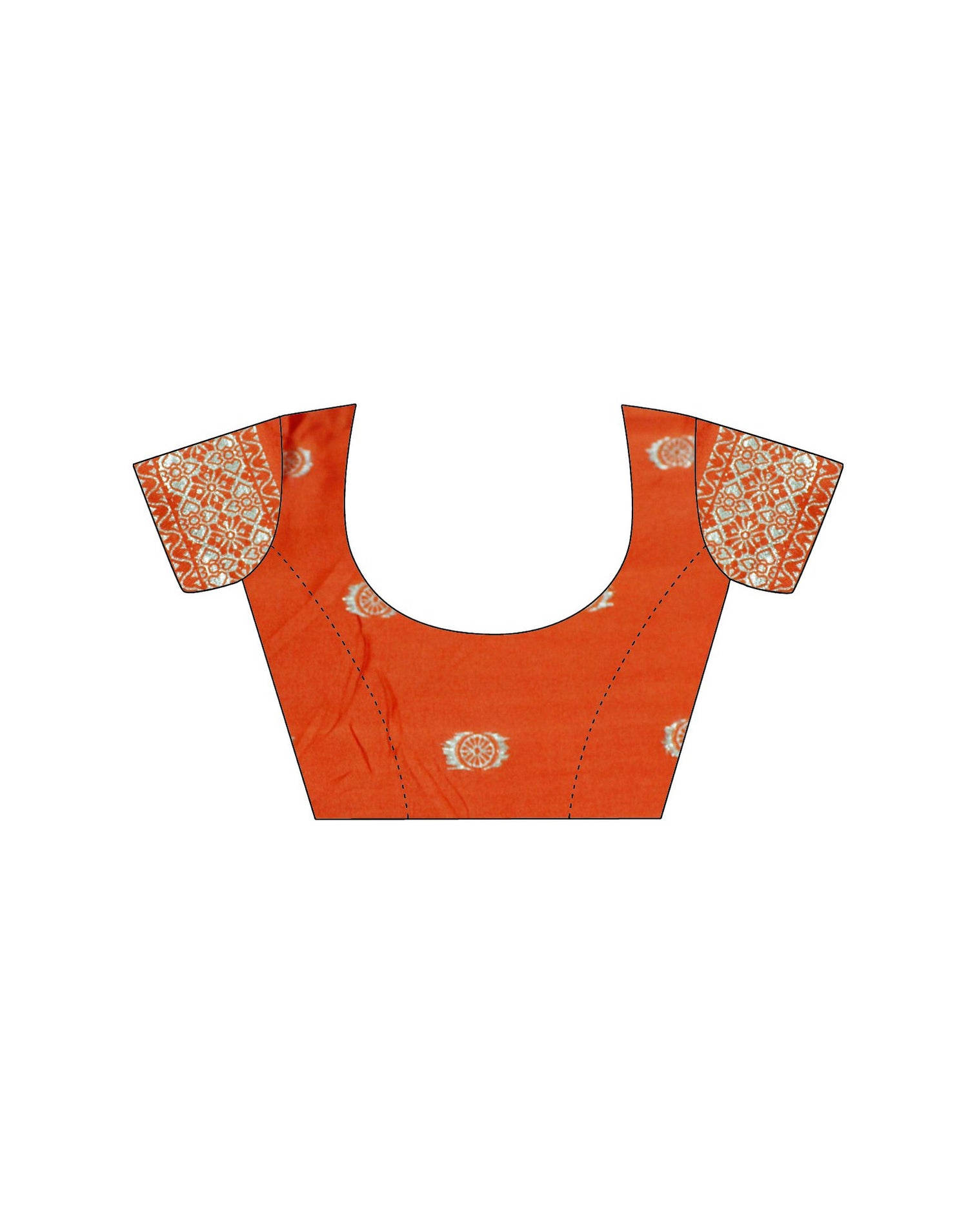 Orange Silk Woven Banarasi Saree
