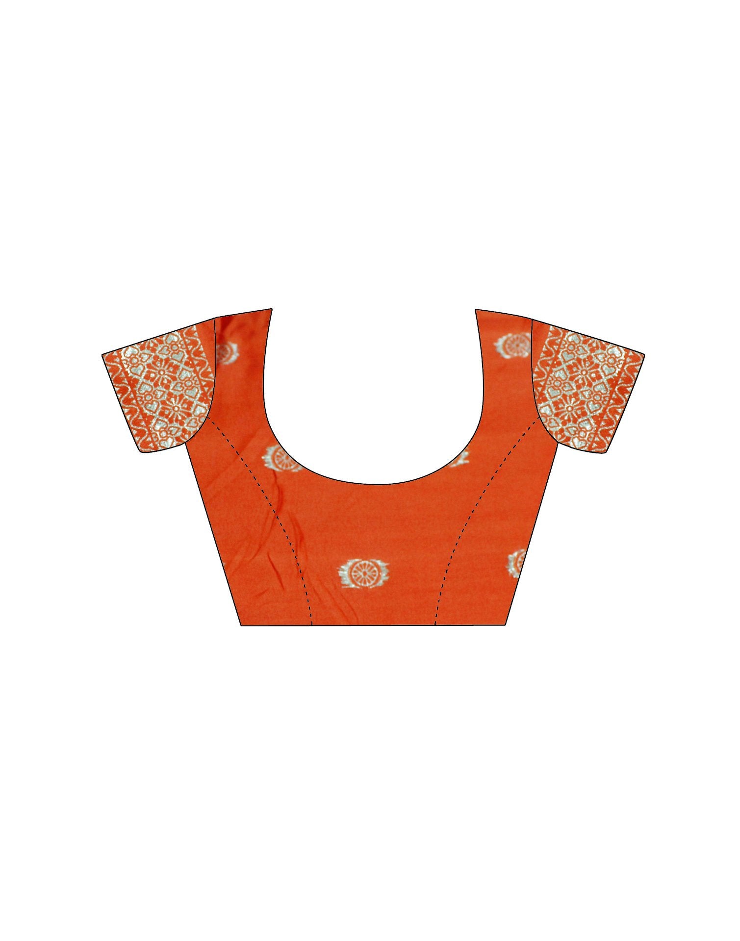 Orange Silk Woven Banarasi Saree