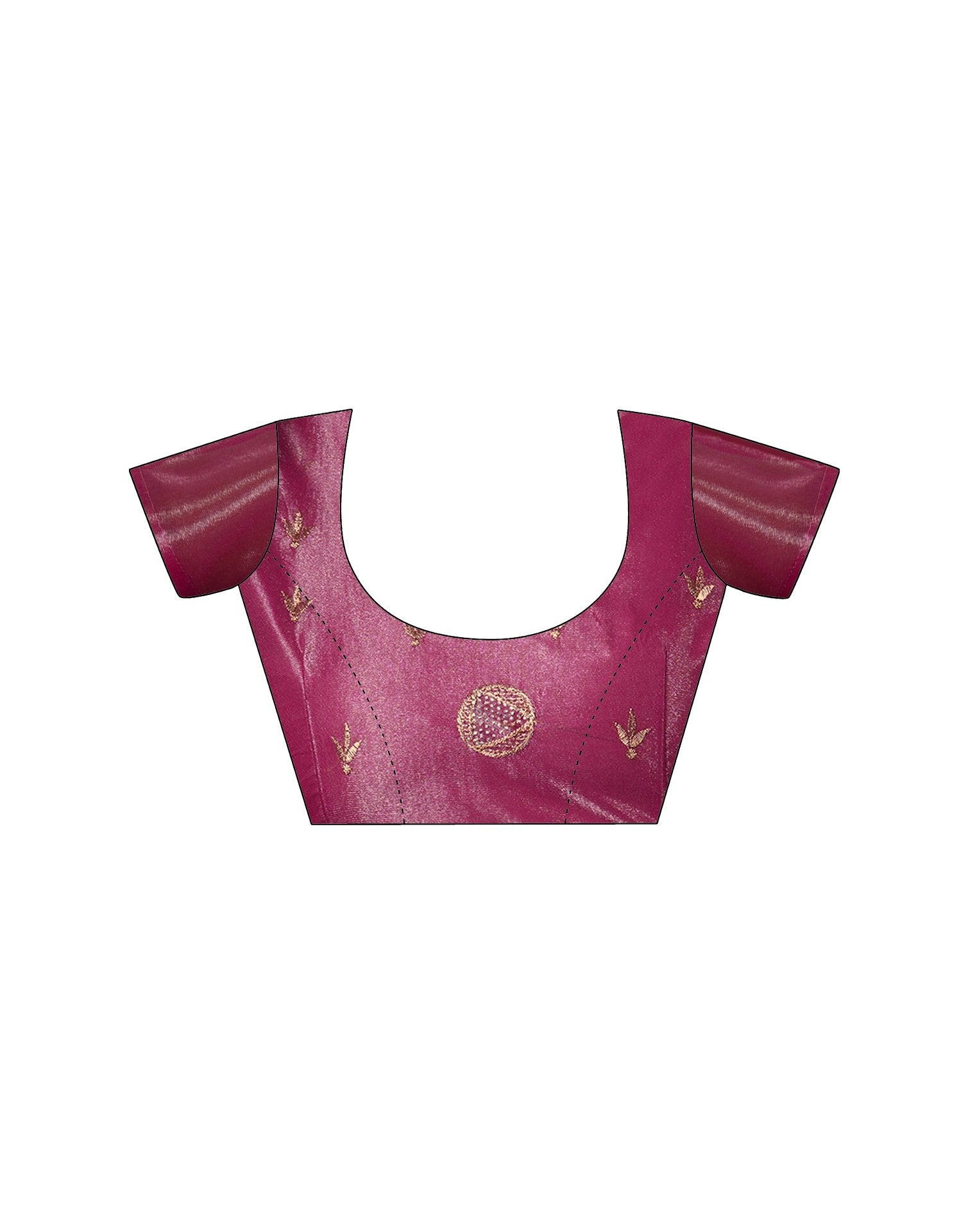 Magenta Shimmer Embroidery Saree
