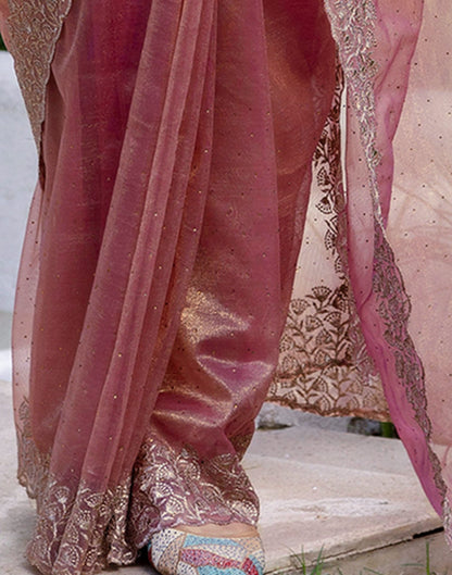 Magenta Shimmer Swarovski Saree