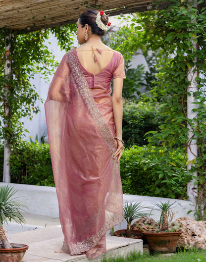 Magenta Shimmer Swarovski Saree