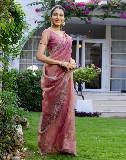 Magenta Shimmer Swarovski Saree
