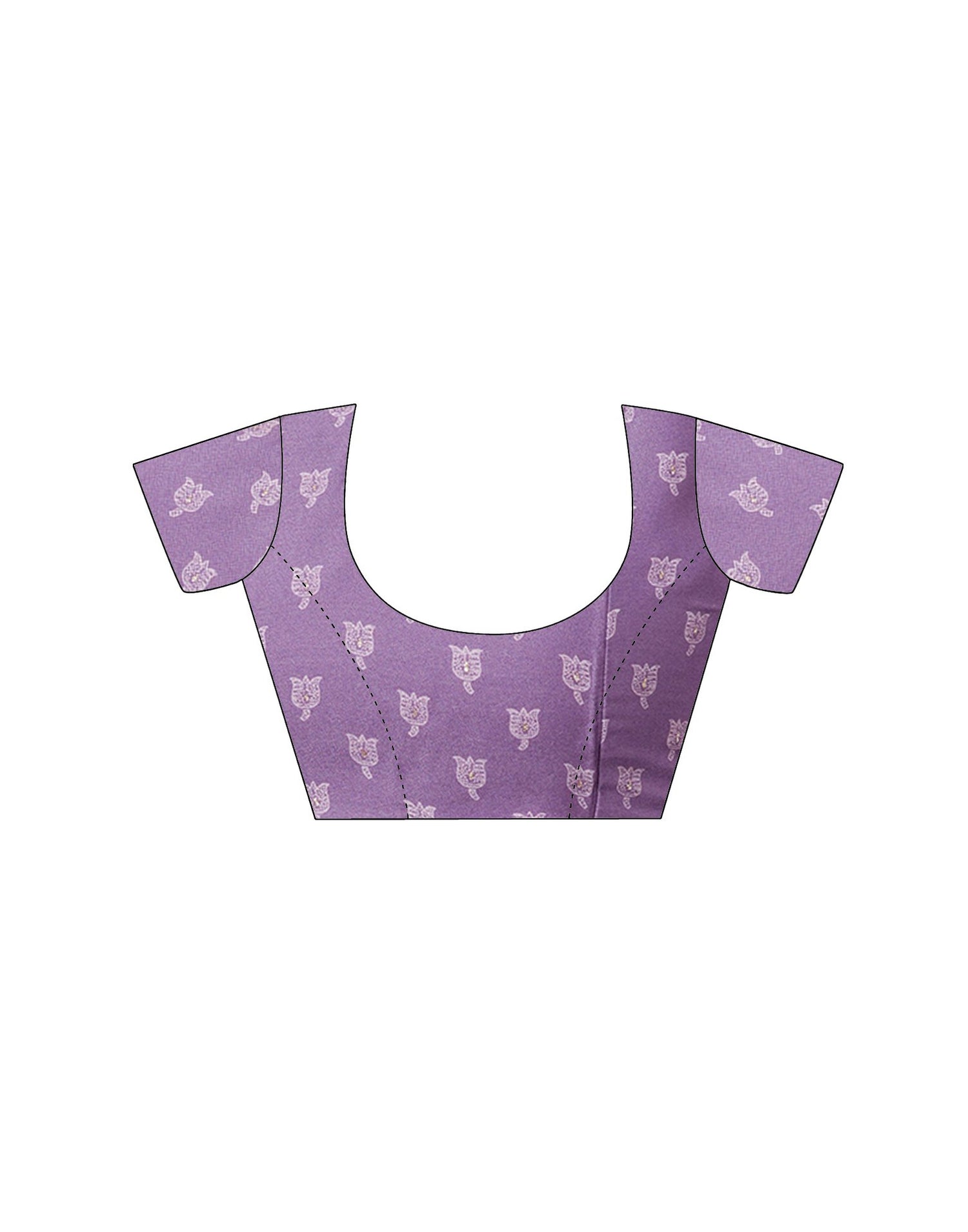 Dusty Lavender Georgette Printed Saree