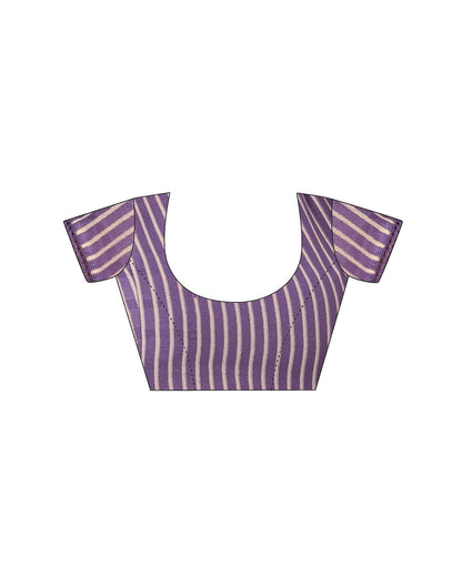 Purple Georgette Printed Saree