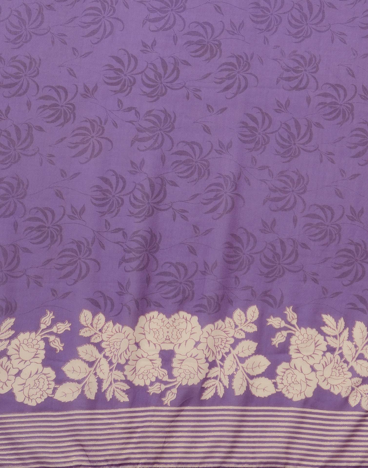 Purple Georgette Printed Saree