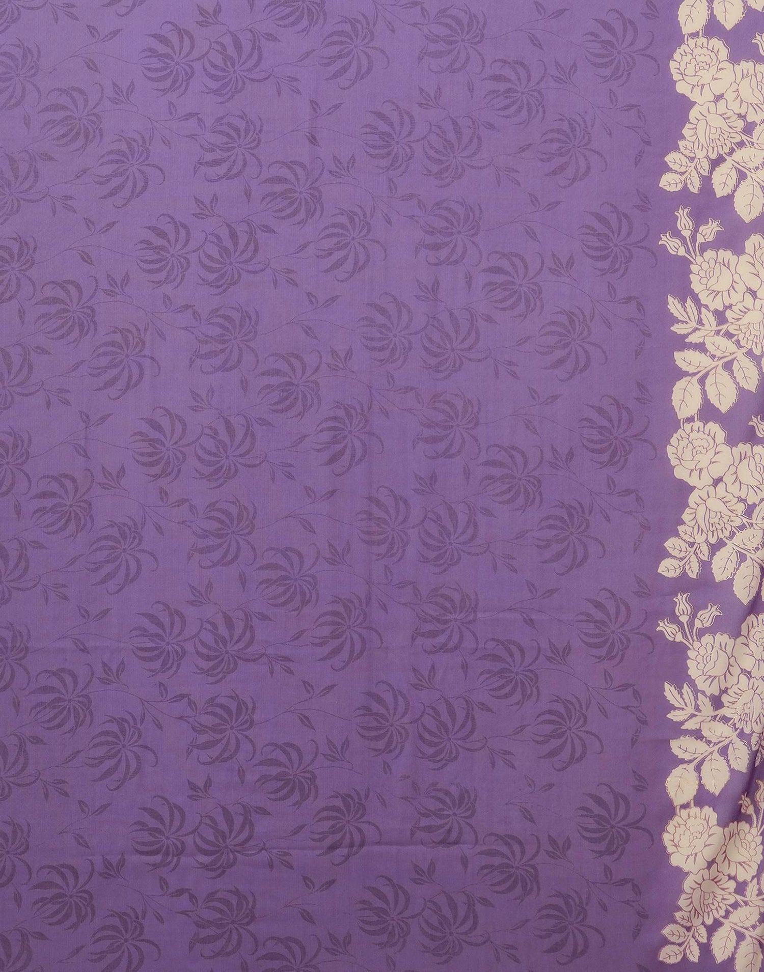 Purple Georgette Printed Saree