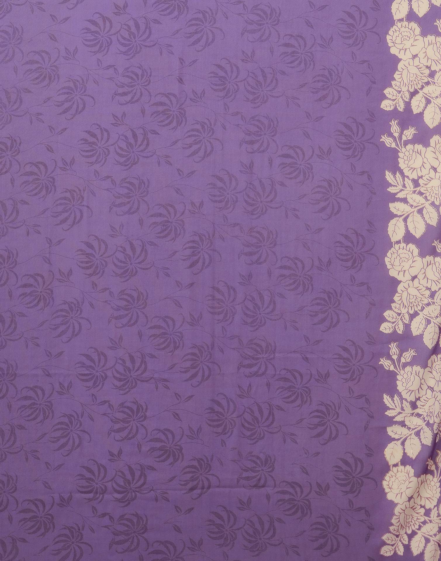Purple Georgette Printed Saree