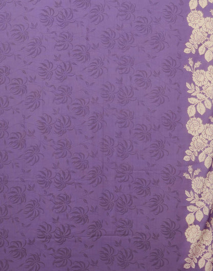 Purple Georgette Printed Saree
