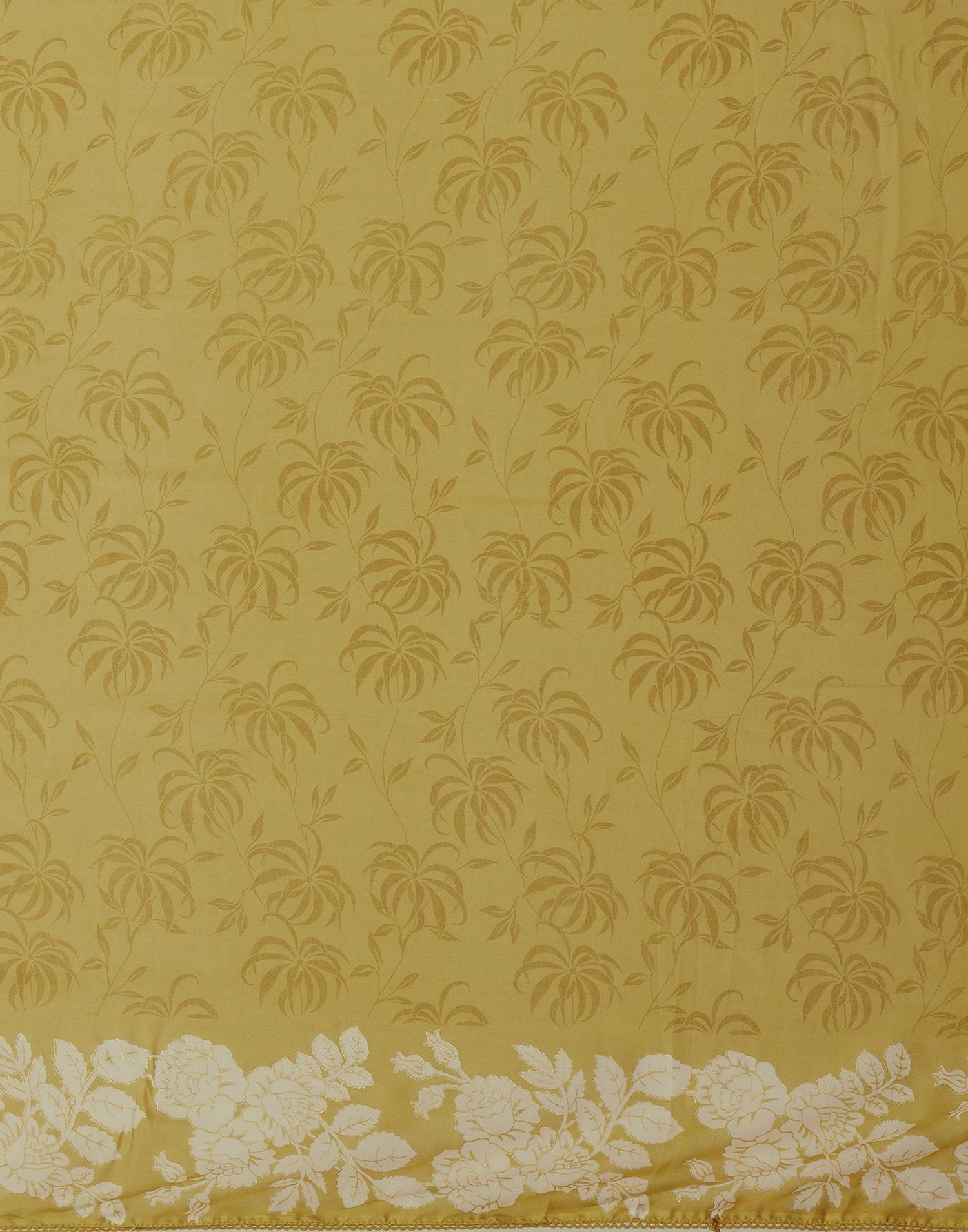 Yellow Georgette Printed Saree