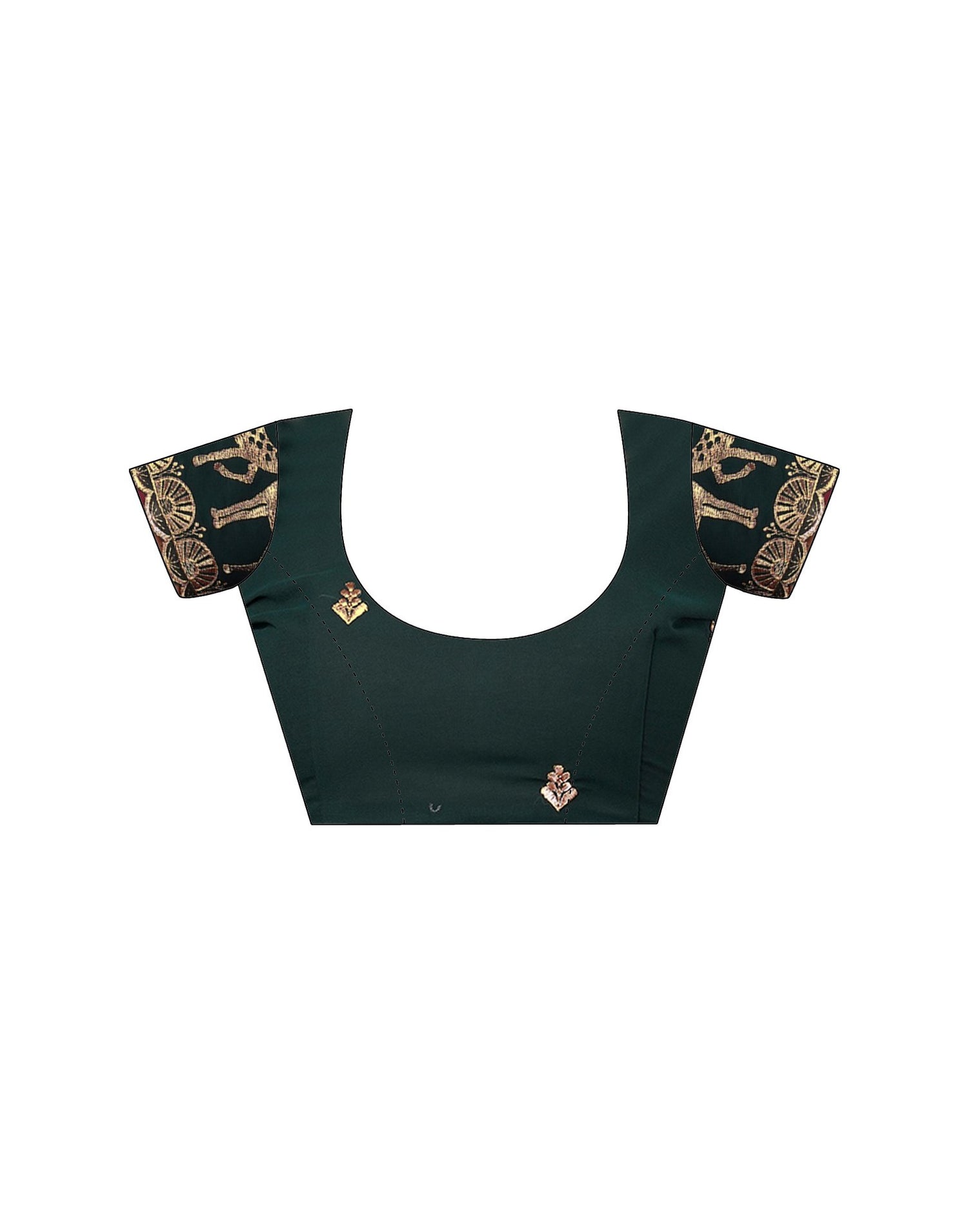 Rama Green Georgette Dyed Plain Saree