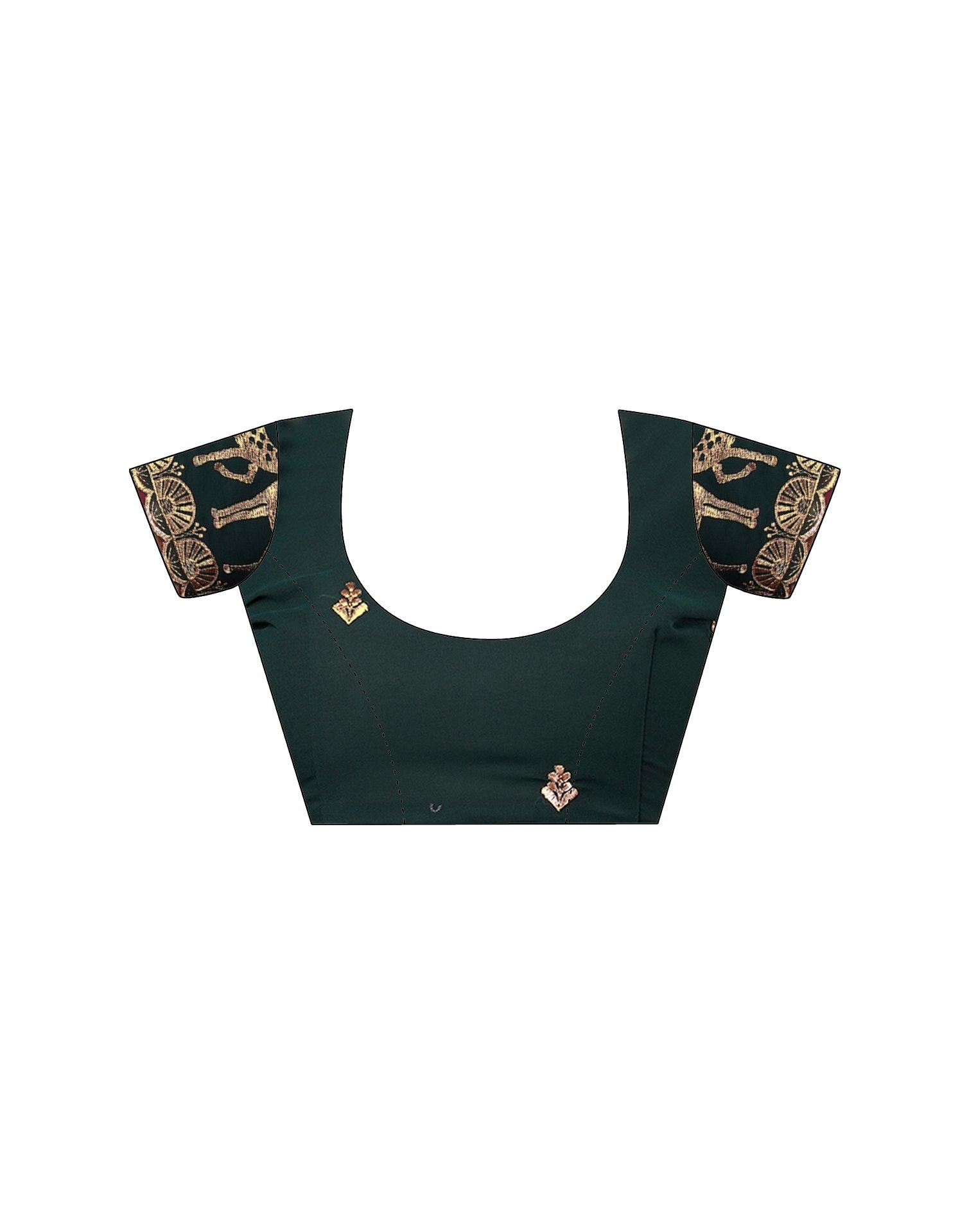 Rama Green Georgette Dyed Plain Saree