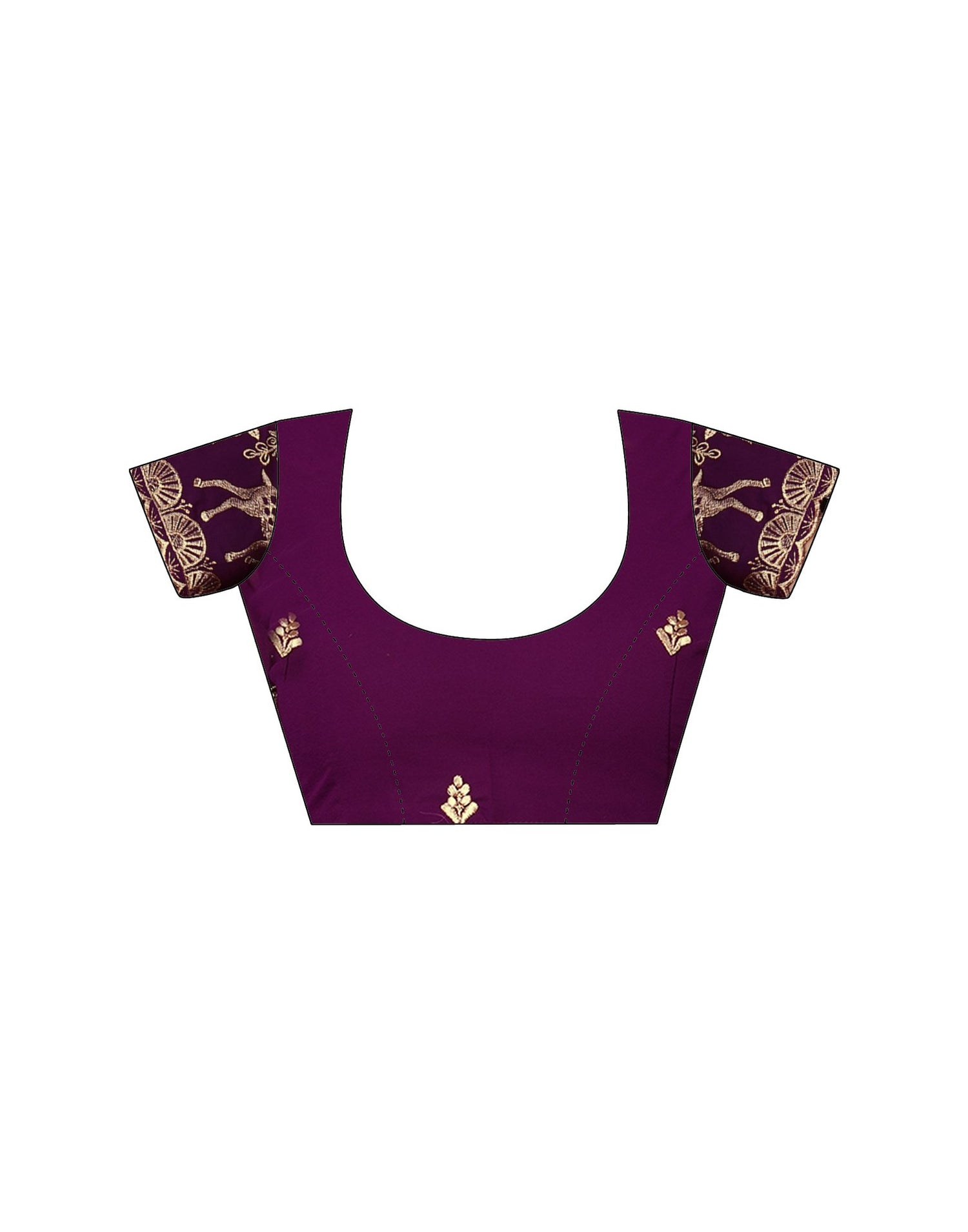 Wine Georgette Dyed Plain Saree