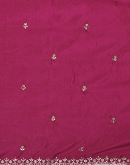 Pink Shimmer Pearl Work Embroidery Saree