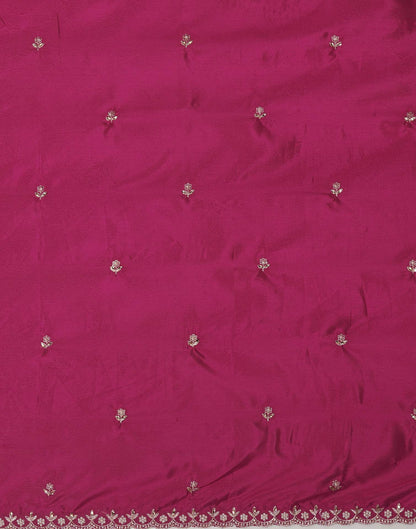 Pink Shimmer Pearl Work Embroidery Saree