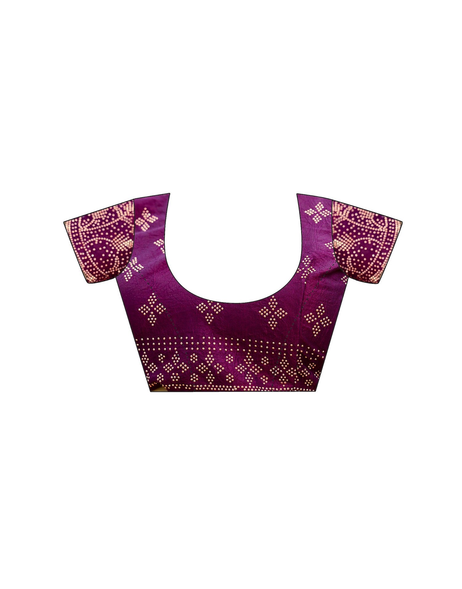 Dark Purple Tissue Silk Stone Work Swarovski Saree