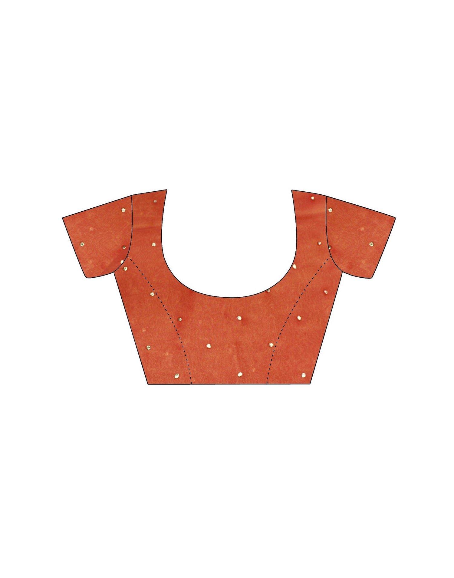 Rust Shimmer Foil Printed Saree