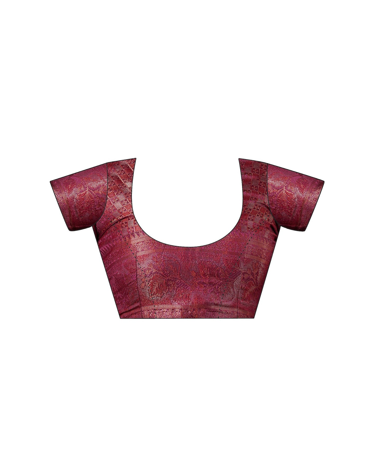 Magenta Silk Woven Saree