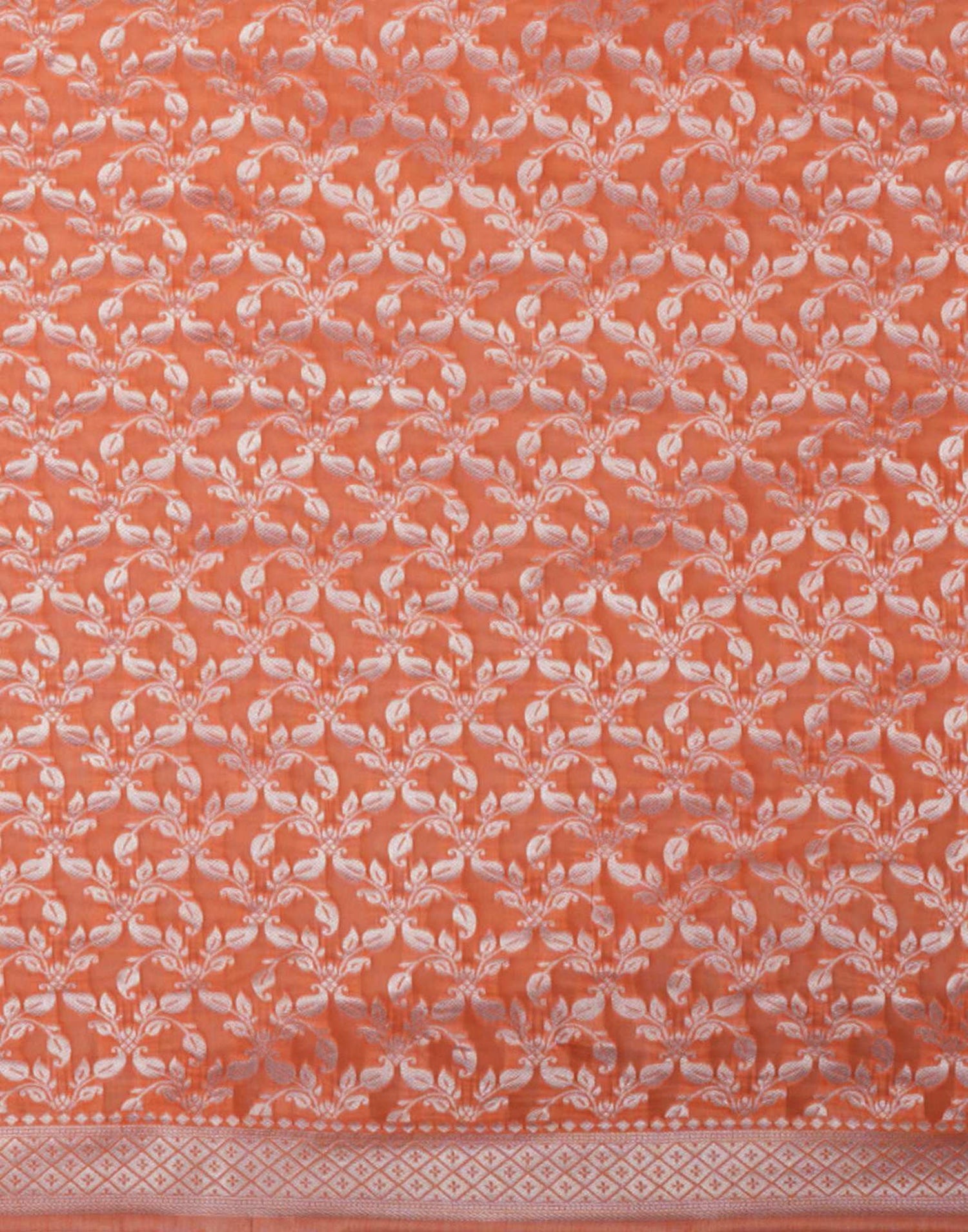 Light Orange Chanderi Woven Saree