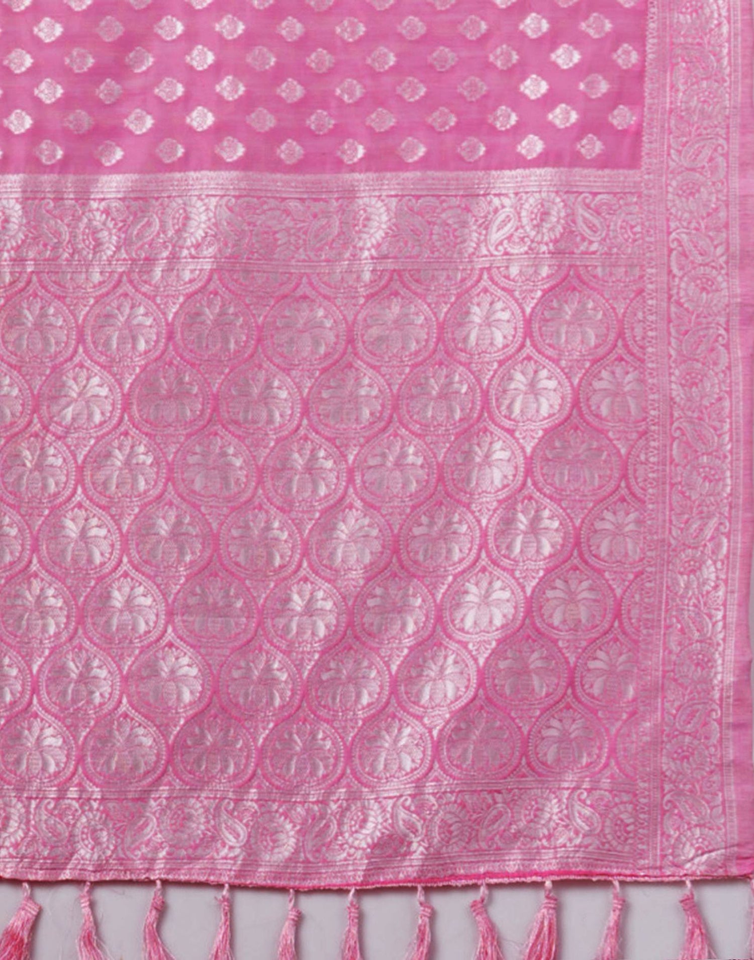 Light Pink Chanderi Woven Saree