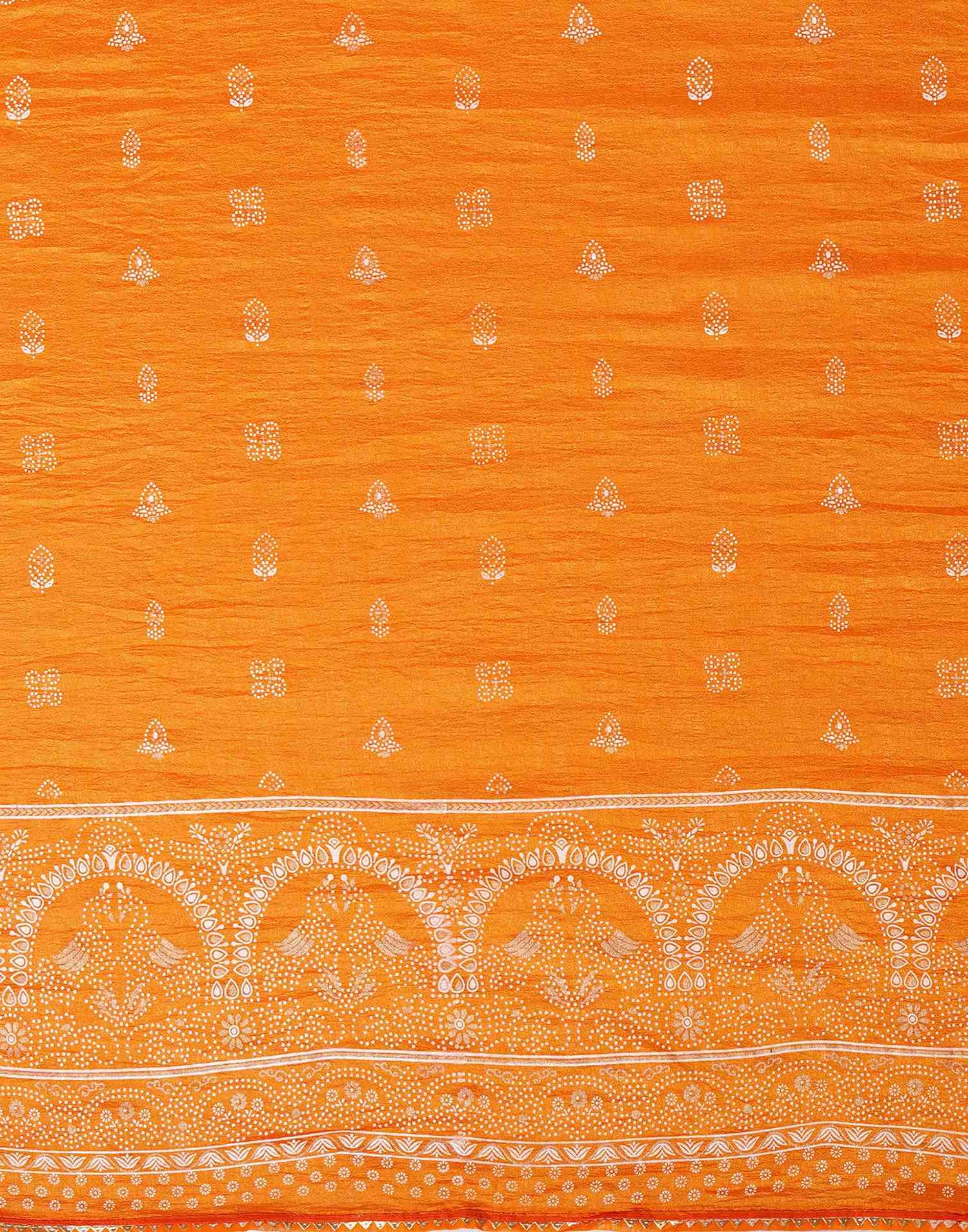 Turmeric Yellow Silk Printed Saree