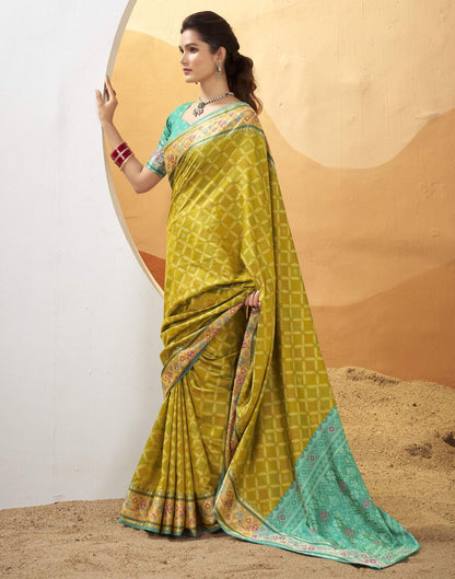 Green Silk Woven Patola Saree