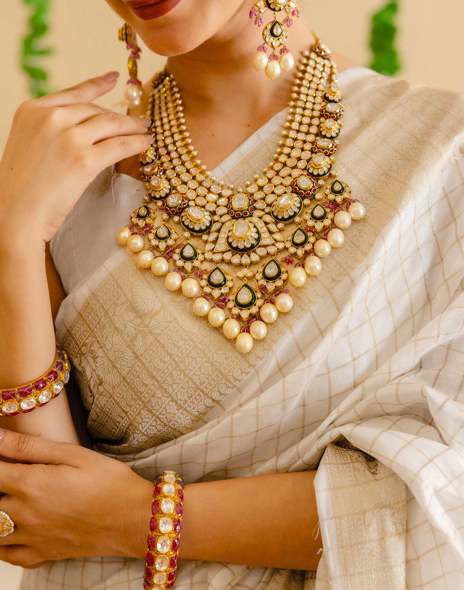 Off White Silk Woven Kanjivaram Saree