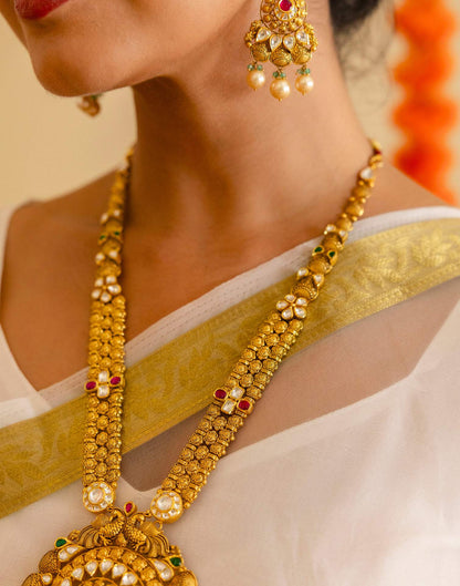 Off White Organza Woven Kanjivaram Saree