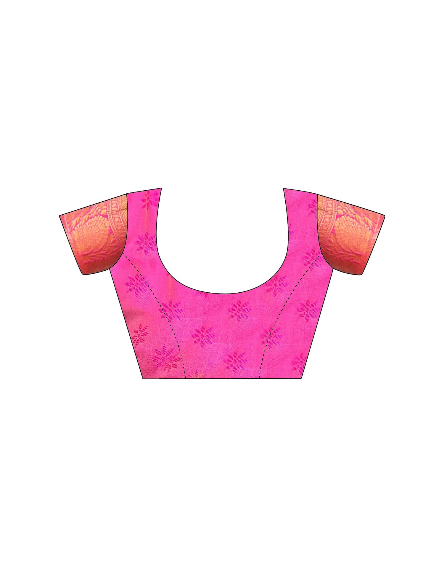 Pink Silk Woven Banarasi Saree
