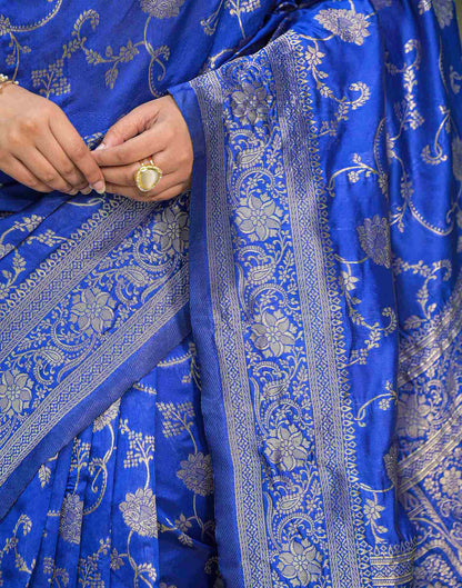 Blue Silk Woven Banarasi Saree