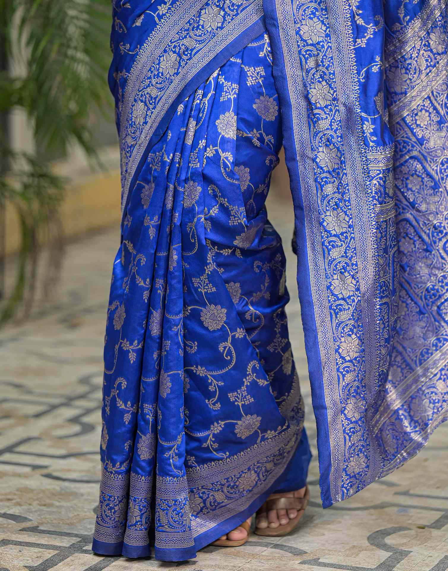 Blue Silk Woven Banarasi Saree