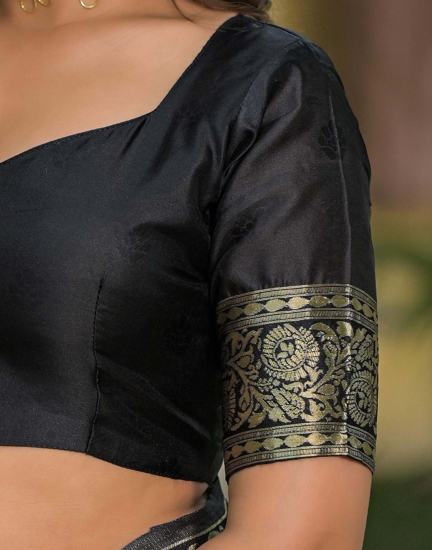 Black Silk Woven Banarasi Saree