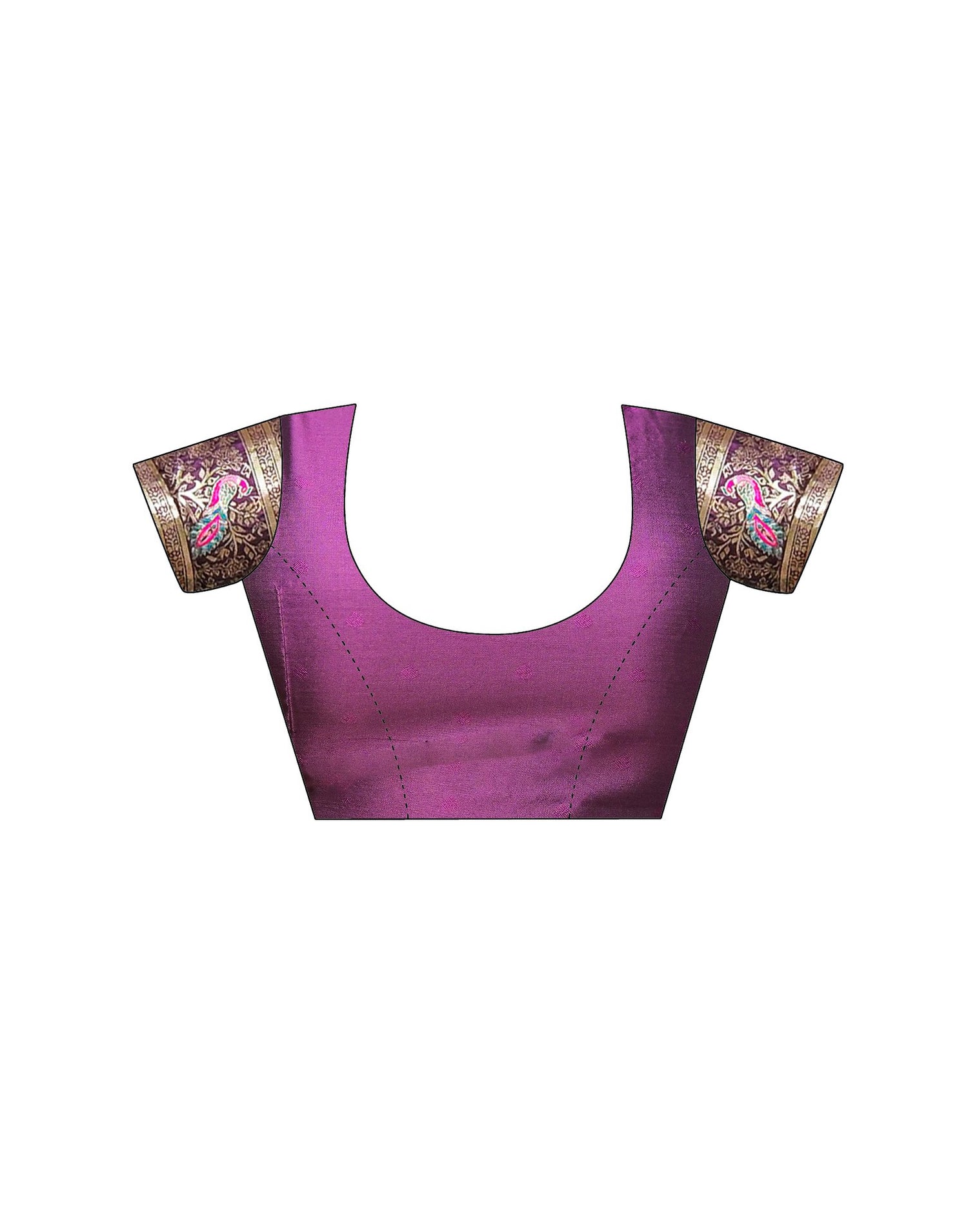 Dark Purple Silk Woven Saree