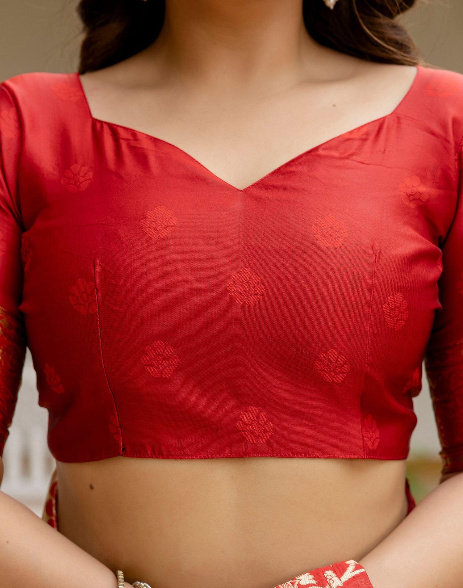 Red Silk Woven Banarasi Saree