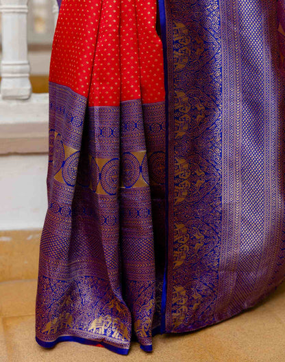 Red Silk Woven Kanjivaram Saree