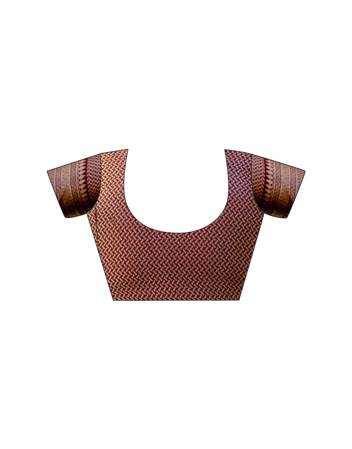 Maroon Silk Woven Kanjivaram Saree