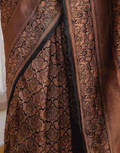 Black Silk Woven Kanjivaram Saree