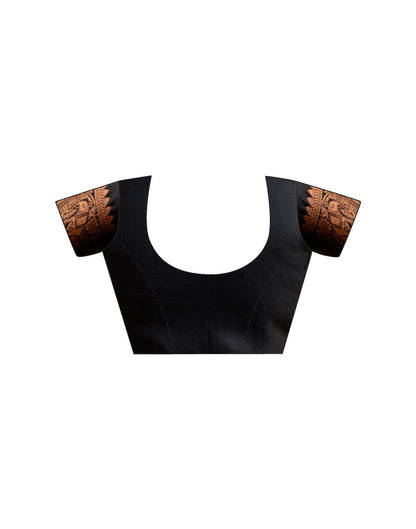 Black Silk Woven Kanjivaram Saree