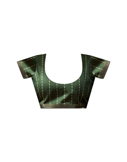 Khaki Silk Printed Saree