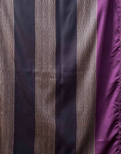 Dusty Purple Silk Printed Saree