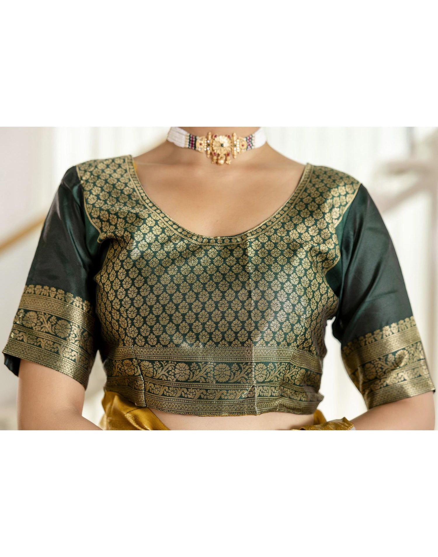 Mustard Yellow Silk Woven Saree