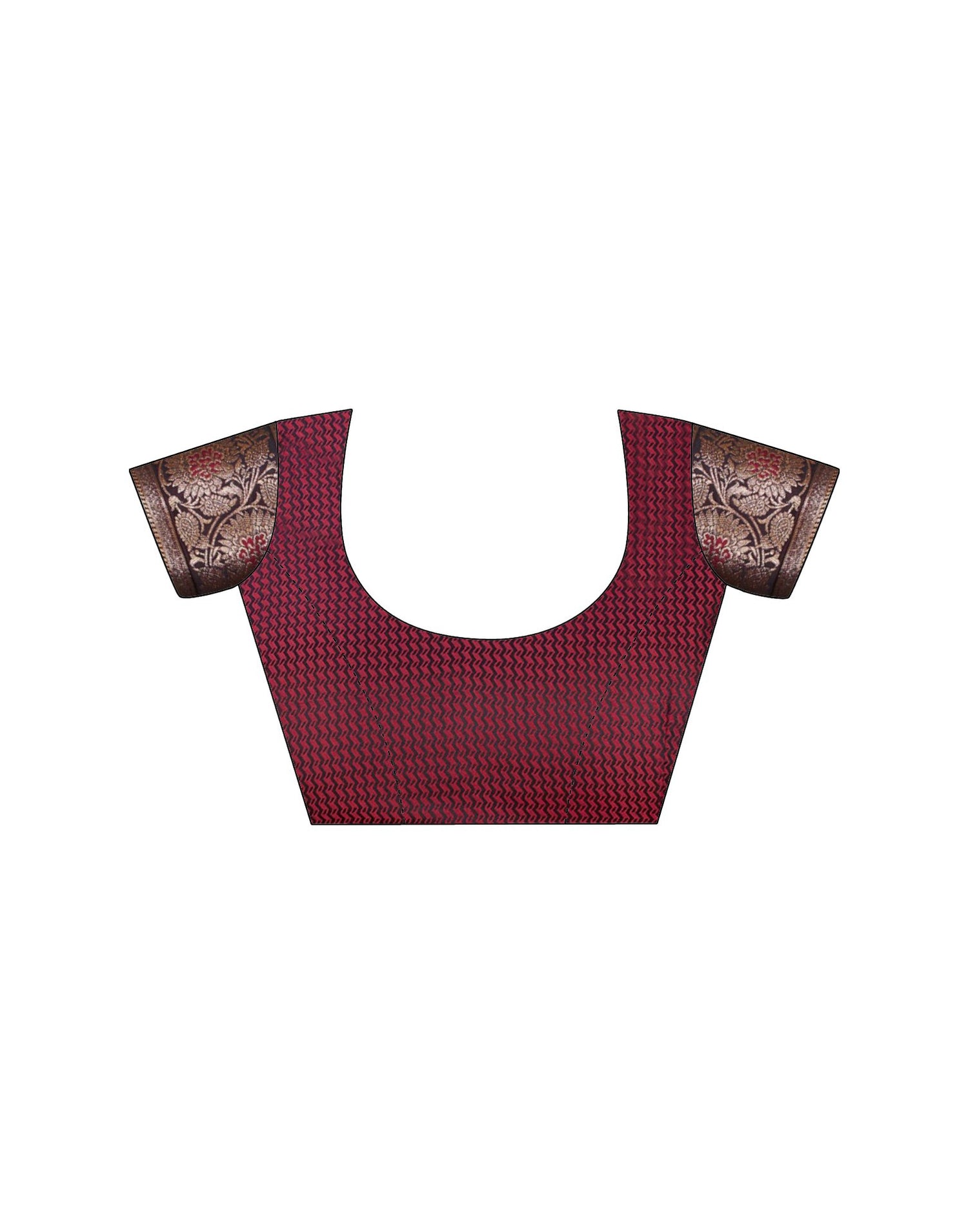 Maroon Silk Woven Saree