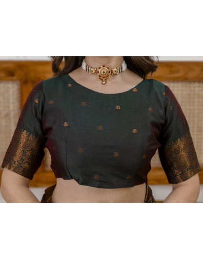 Mustard Yellow Silk Woven Saree