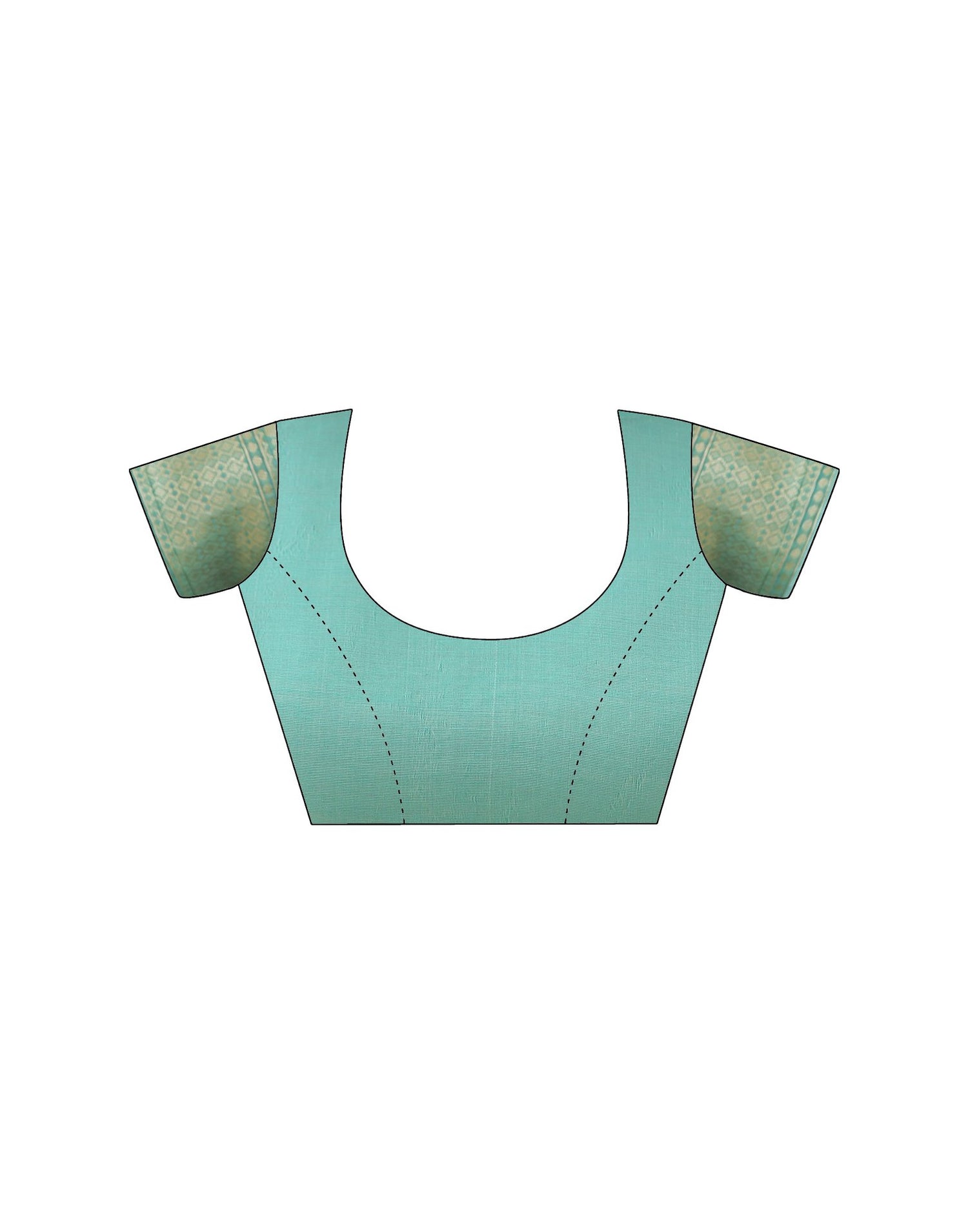 Turquoise Chanderi Woven Saree