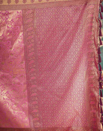 Pink Silk Woven Saree